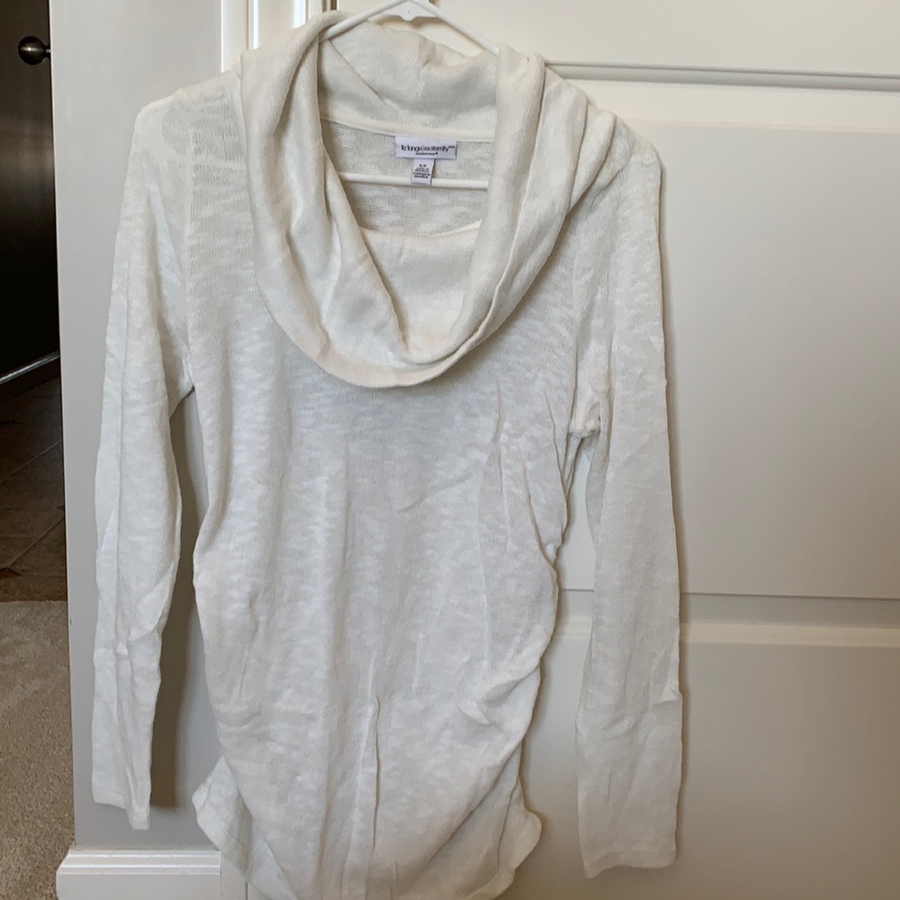 Cream Cowl-neck Sweater